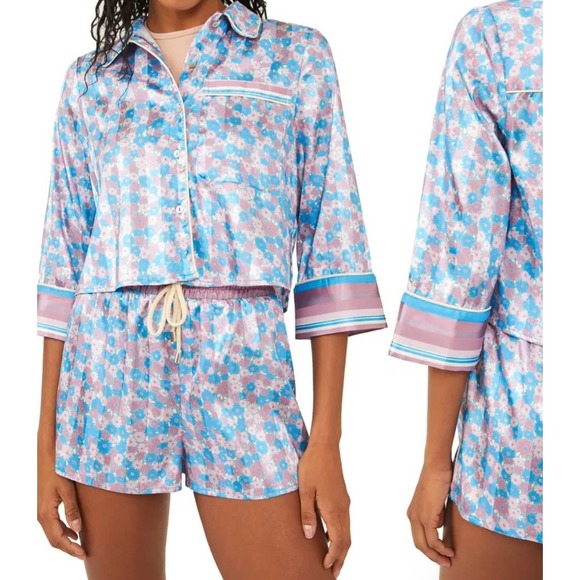Free People Other - Free People Pillow Talk Pajama Set Cool Lavender Combo NWT Size Small